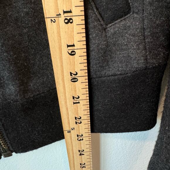 J.Crew Moto Biker Wool Blend Dark Charcloal Color block Grunge Lux Jacket 4 - Picture 3 of 6